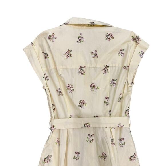 Adam Lippes x RTR Belted Poplin Shirt Dress in Yellow, Size US 2 - Picture 9 of 10